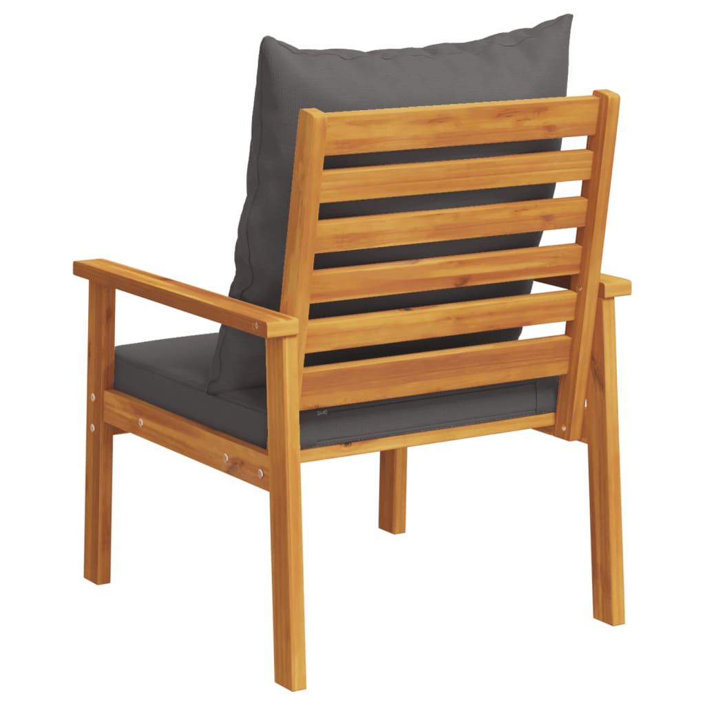 2pc Acacia Wood Garden Sofa Chairs with Cushions - Solid & Stylish
