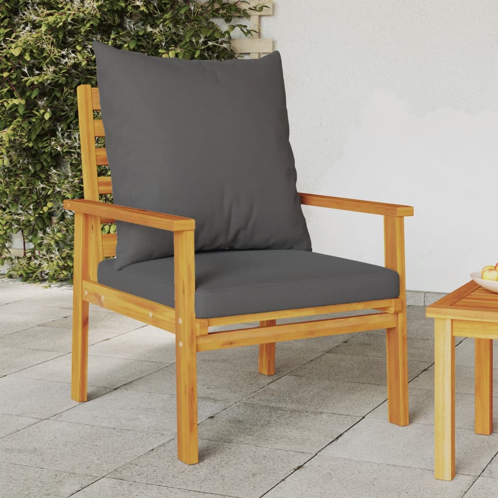 2pc Acacia Wood Garden Sofa Chairs with Cushions - Solid & Stylish