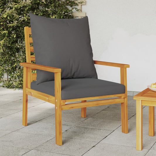 2pc Acacia Wood Garden Sofa Chairs with Cushions - Solid & Stylish