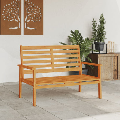 Solid Acacia Garden Sofa Bench - 120 cm Natural Wood Finish