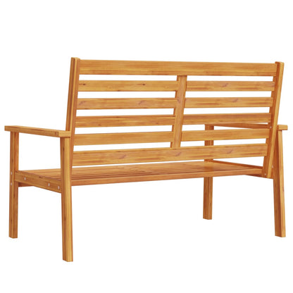 Solid Acacia Garden Sofa Bench - 120 cm Natural Wood Finish