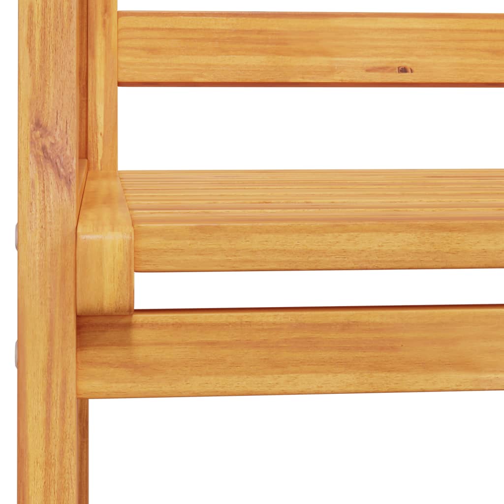 Solid Acacia Garden Sofa Bench - 120 cm Natural Wood Finish