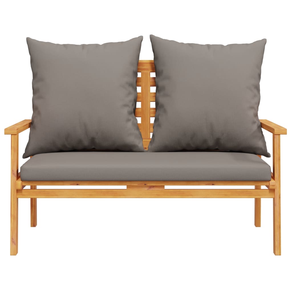 Solid Acacia Garden Sofa Bench 120cm with Cushion - Stylish & Durable