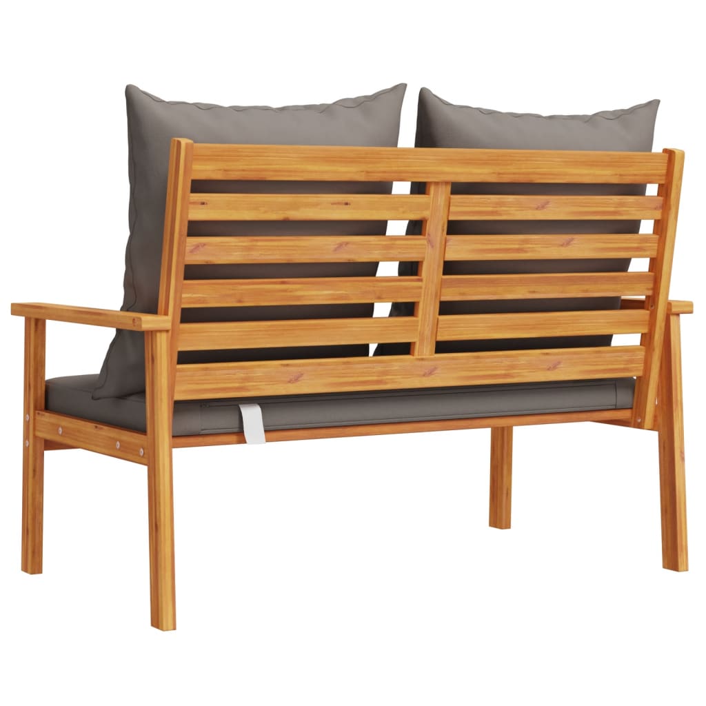 Solid Acacia Garden Sofa Bench 120cm with Cushion - Stylish & Durable