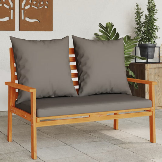 Solid Acacia Garden Sofa Bench 120cm with Cushion - Stylish & Durable