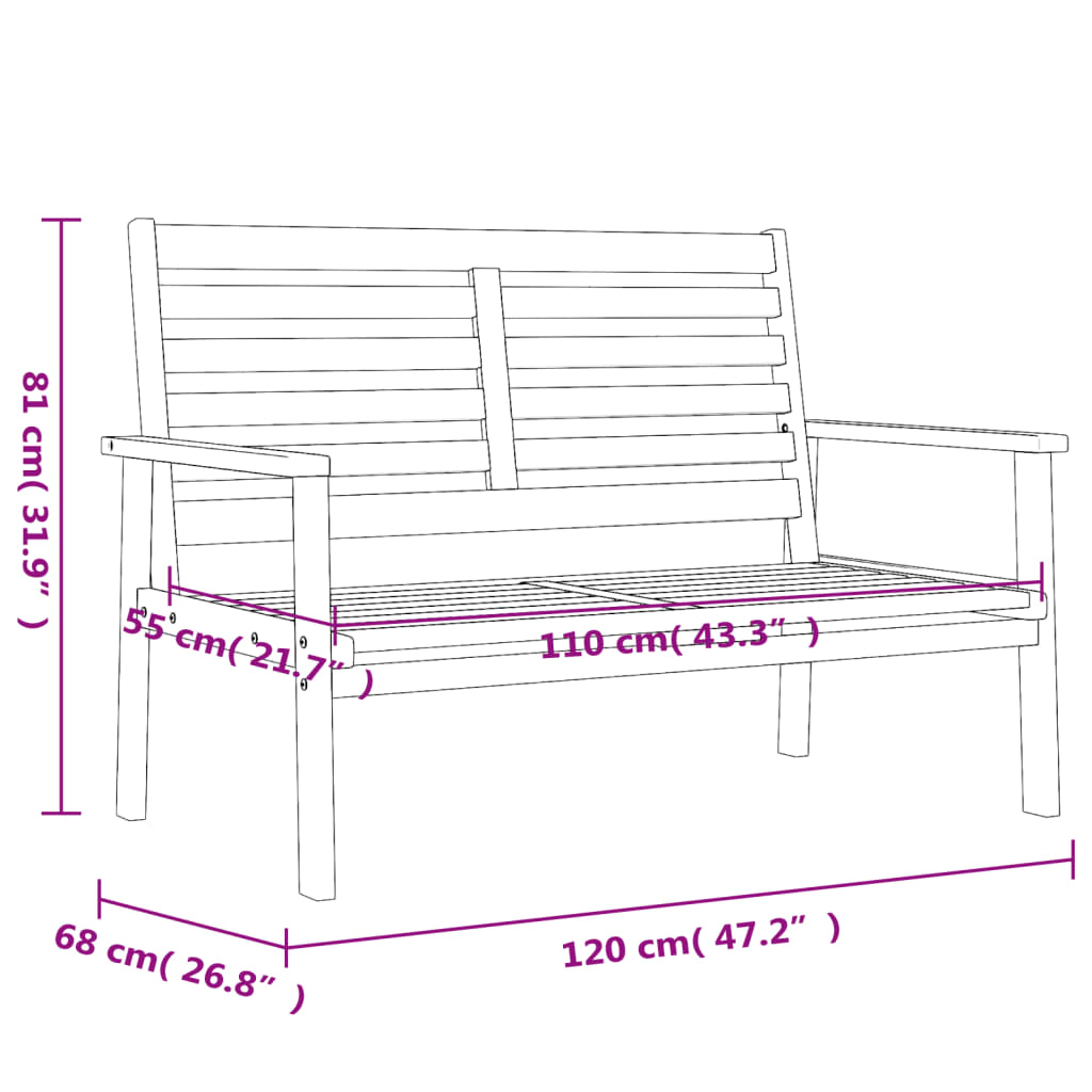 Solid Acacia Wood Garden Set - Durable, Stylish Outdoor Furniture