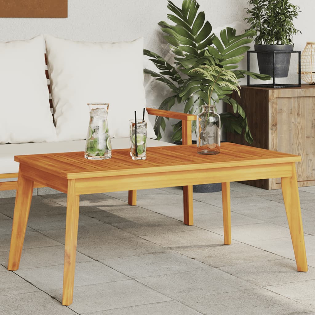 Solid Acacia Wood Garden Dining Table 100x55x45 cm