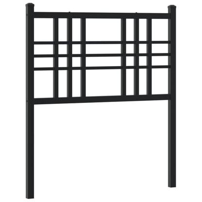 Elegant Black Metal Headboard - 75cm Modern Bedroom Accent