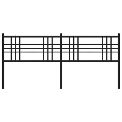 Elegant Black Metal Headboard - 200cm Sturdy & Stylish Design