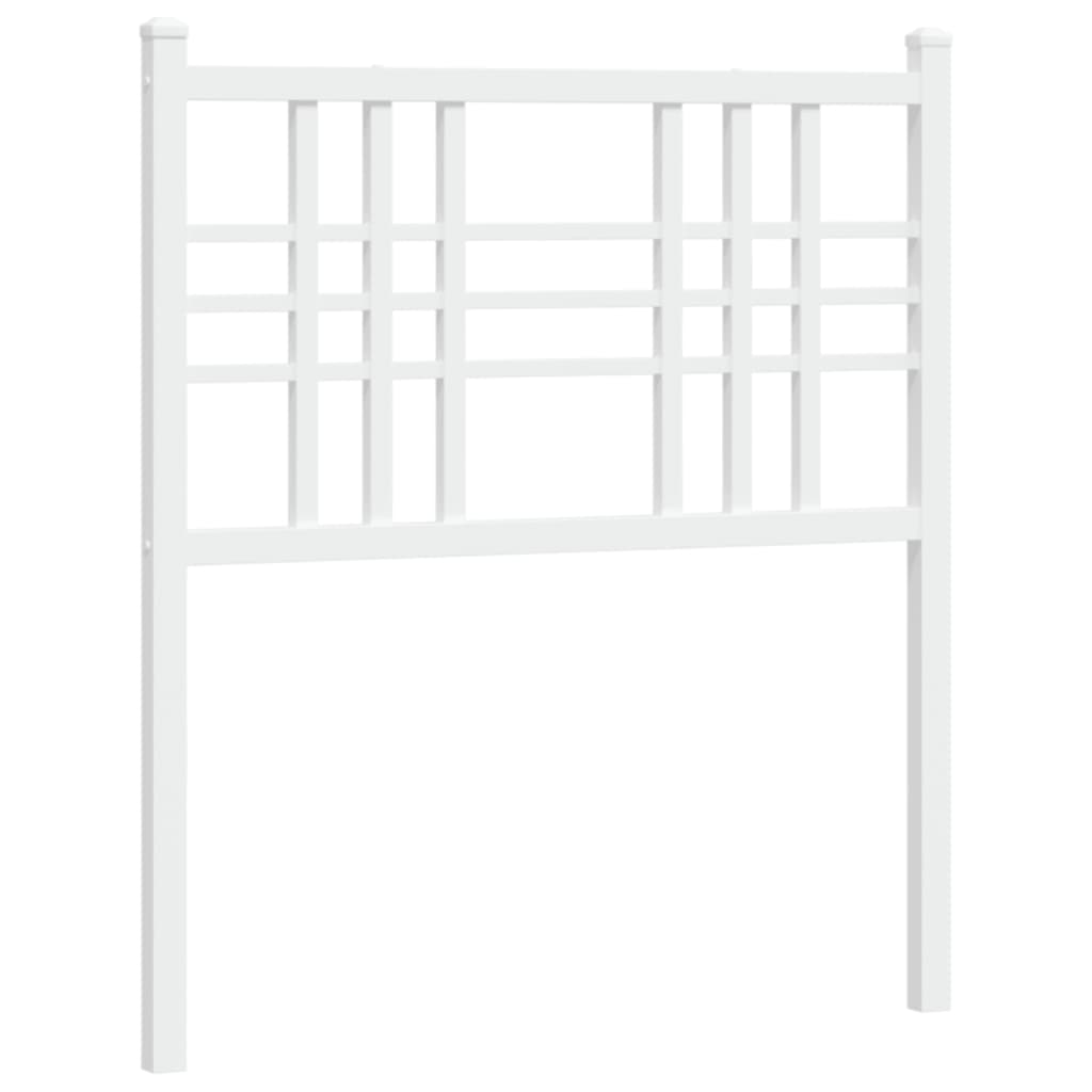White Metal Headboard, 75cm - Elegant and Durable Bedroom Decor