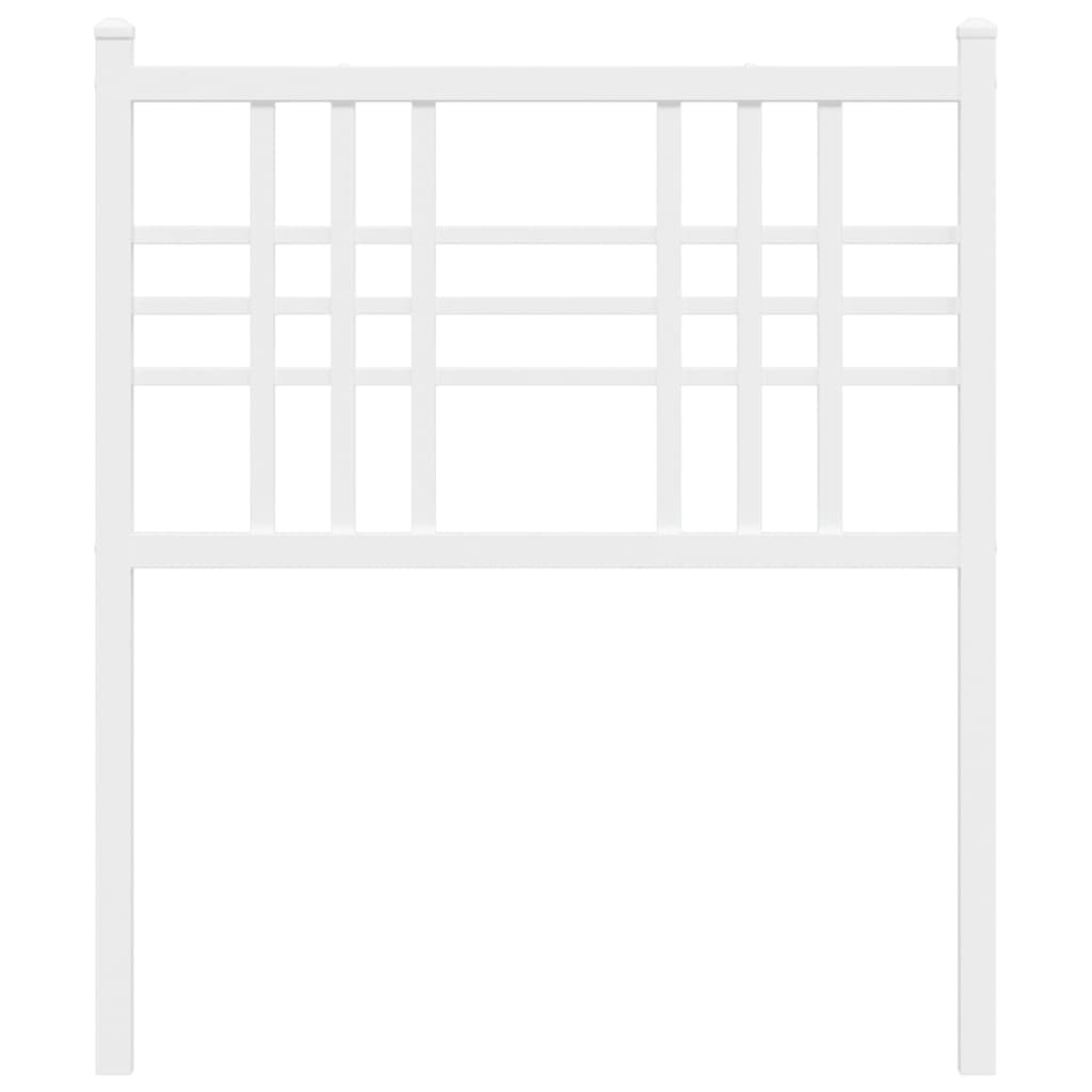 White Metal Headboard, 75cm - Elegant and Durable Bedroom Decor