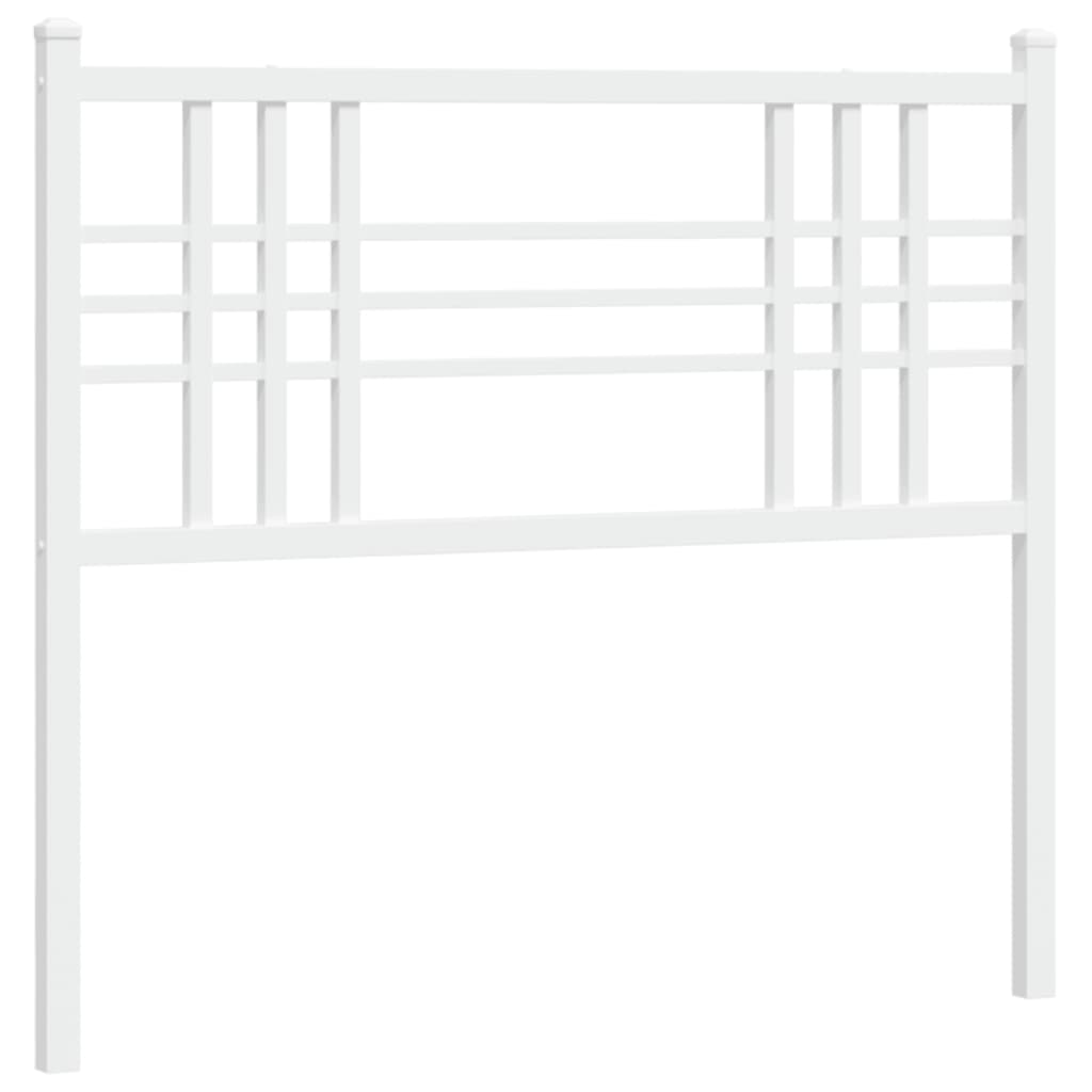 White Metal Headboard - Elegant & Sturdy 100cm Design