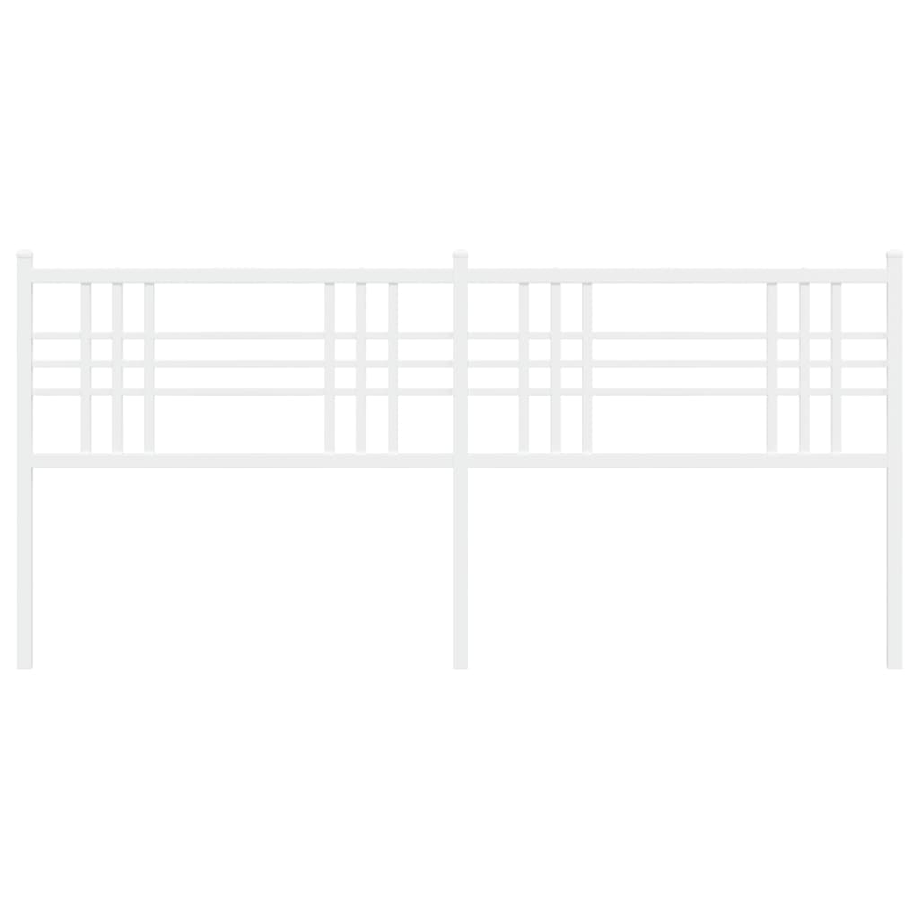 Elegant 193cm White Metal Headboard for Stylish Bedrooms