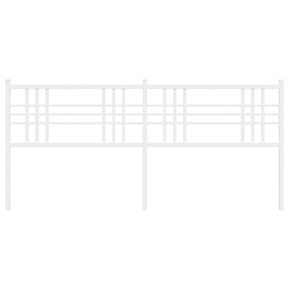 Elegant White Metal Headboard - 200cm Stylish Bedroom Decor