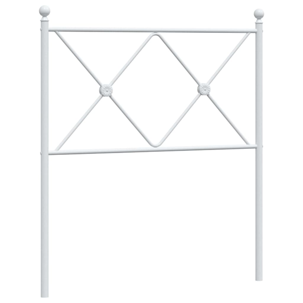 White Metal Headboard 75cm - Elegant and Durable Design
