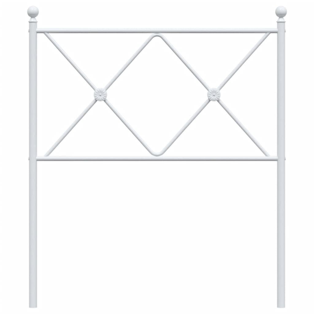 White Metal Headboard 75cm - Elegant and Durable Design