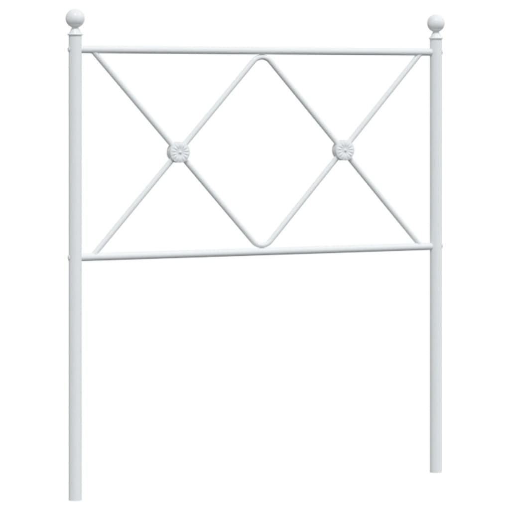 Elegant White Metal Headboard - 80cm Stylish Bedroom Decor