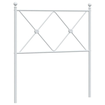 Elegant White Metal Headboard - 80cm Stylish Bedroom Decor