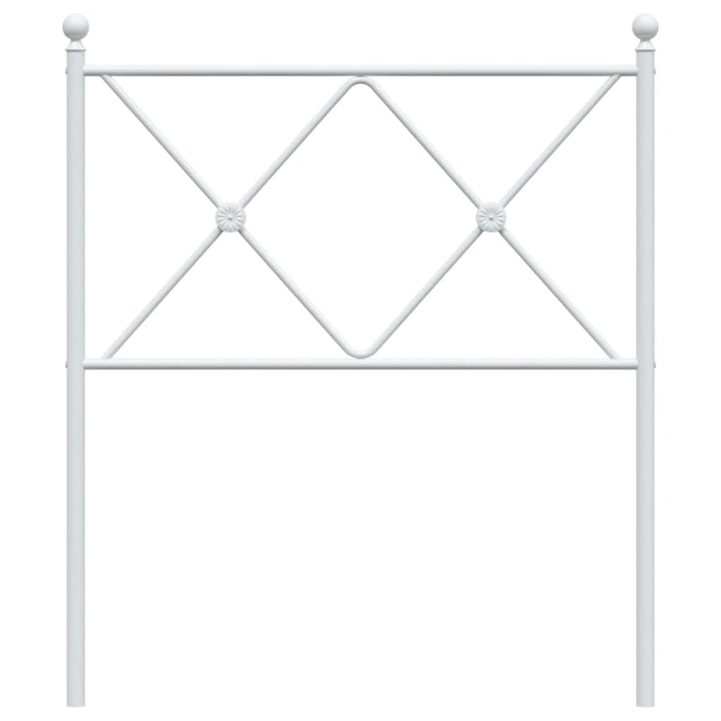 Elegant White Metal Headboard - 80cm Stylish Bedroom Decor