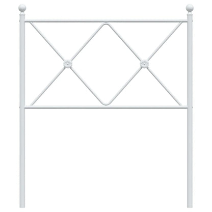 Elegant White Metal Headboard - 80cm Stylish Bedroom Decor