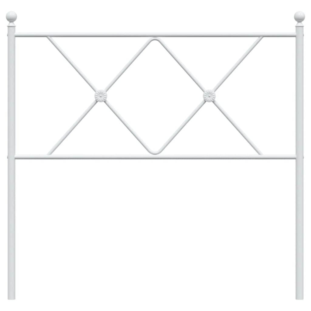 White Metal Headboard 90cm - Elegant & Sturdy Design