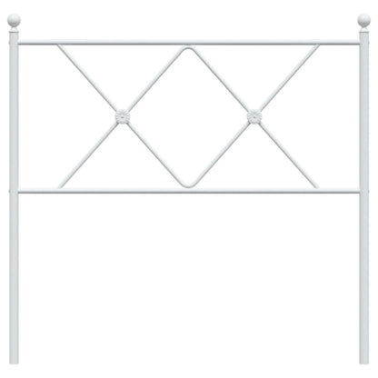 White Metal Headboard 90cm - Elegant & Sturdy Design