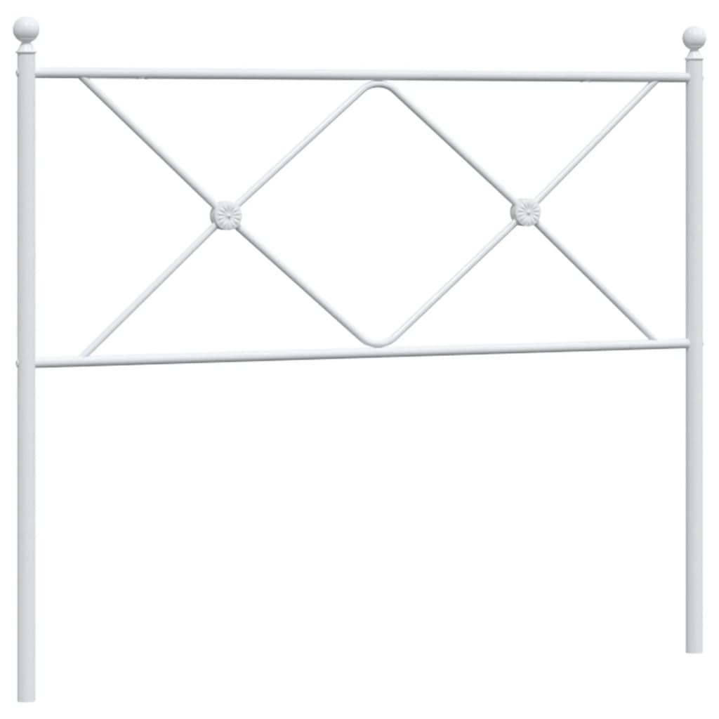 Elegant White Metal Headboard - 107cm Classic Bedroom Décor