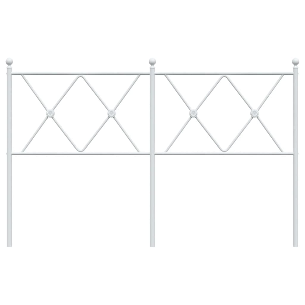 Elegant White Metal Headboard - 137cm Sturdy Frame