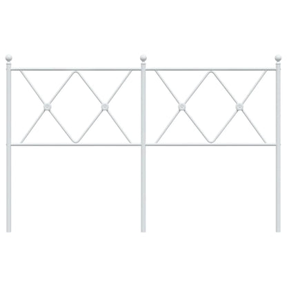 Elegant White Metal Headboard - 137cm Sturdy Frame