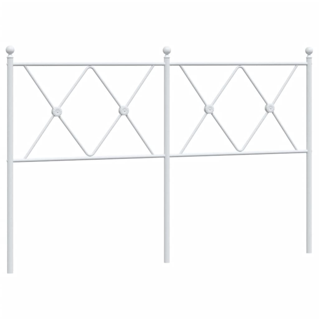 Elegance White 140cm Metal Headboard - Stylish Bedroom Decor