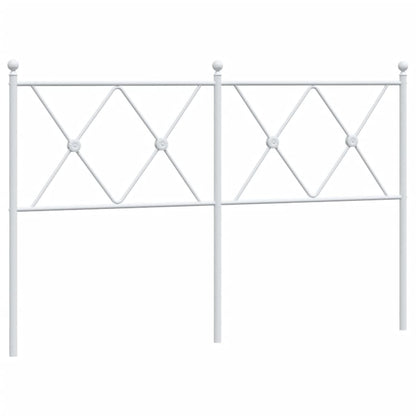 Elegance White 140cm Metal Headboard - Stylish Bedroom Decor