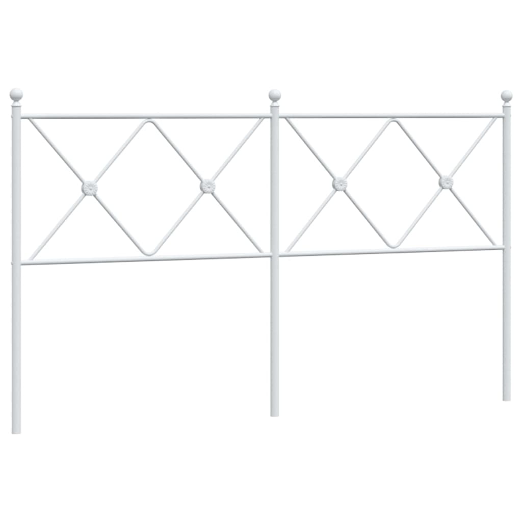 Elegantly Crafted White Metal Headboard - 150cm Modern Design