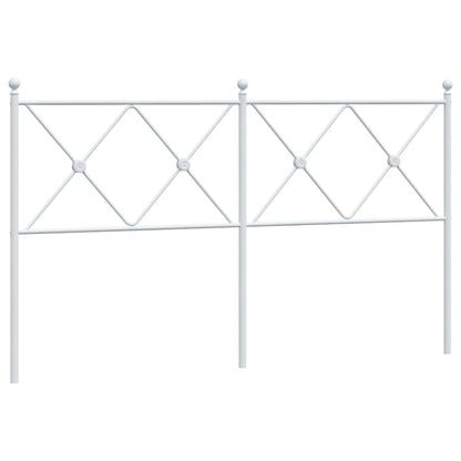 Elegantly Crafted White Metal Headboard - 150cm Modern Design
