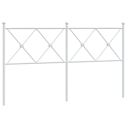 Elegant White Metal Headboard, 160cm - Chic Bedroom Design