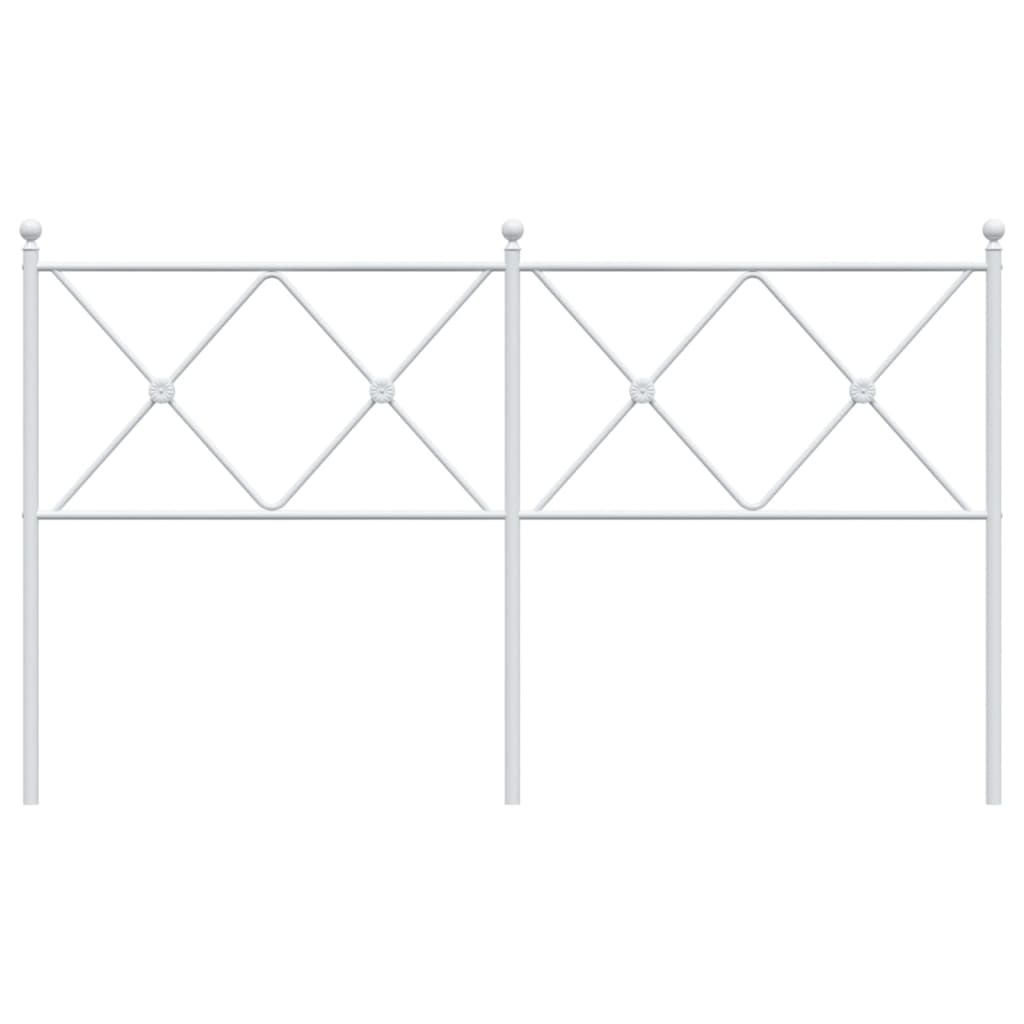 Elegant White Metal Headboard, 160cm - Chic Bedroom Design