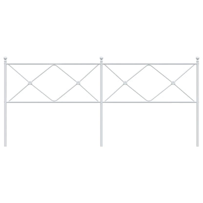 Elegant White Metal Headboard - Sturdy Design, 200cm