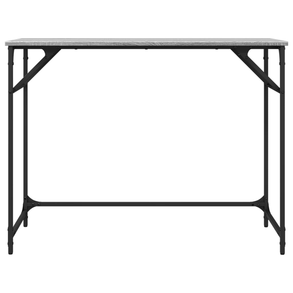 Grey Sonoma Desk, Engineered Wood & Steel, 100x45x76 cm