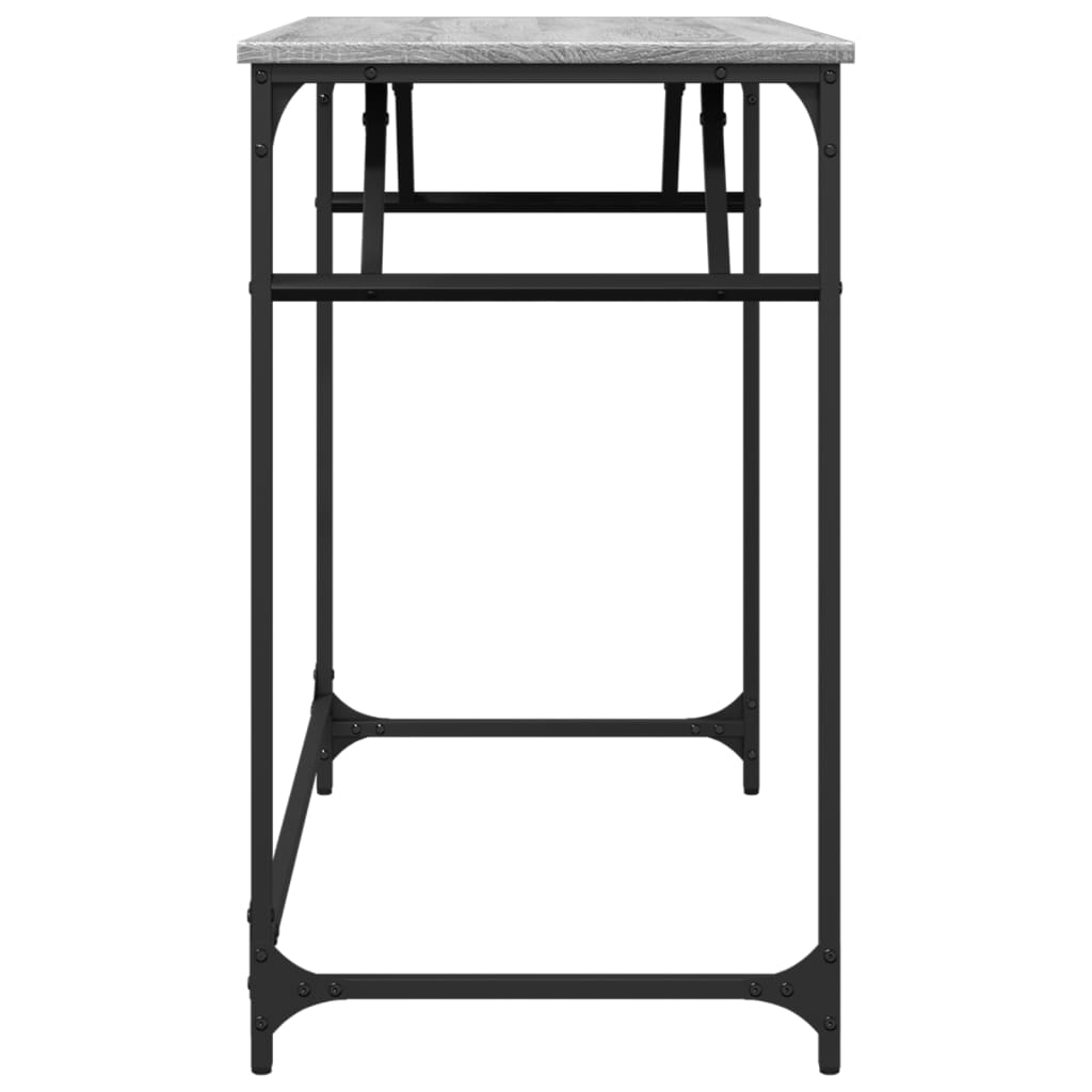Grey Sonoma Desk, Engineered Wood & Steel, 100x45x76 cm