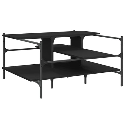 Coffee Table Black 100x100x48.5 cm Engineered Wood