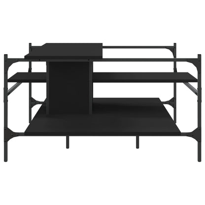Coffee Table Black 100x100x48.5 cm Engineered Wood