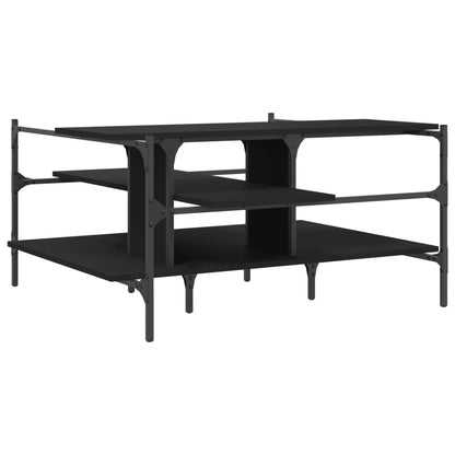 Coffee Table Black 100x100x48.5 cm Engineered Wood