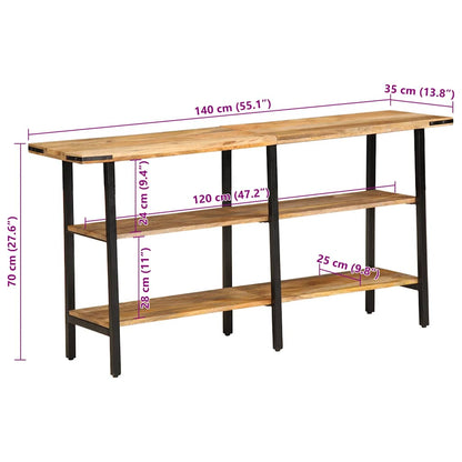 Console Table 140x35x70 cm Solid Wood Mango