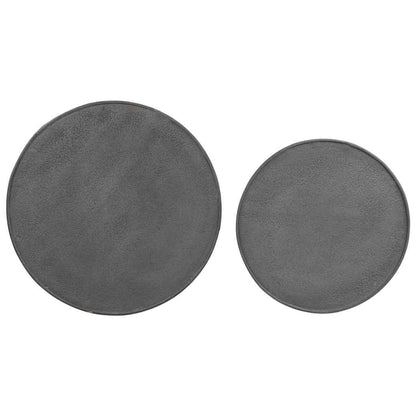 Coffee Table 2 pcs Black Engineered Wood