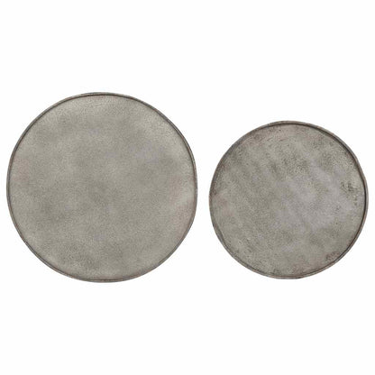 Coffee Table 2 pcs Silver Engineered Wood