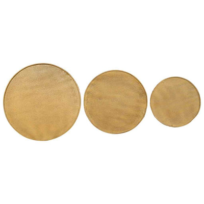 Coffee Table 3 pcs Golden Engineered Wood