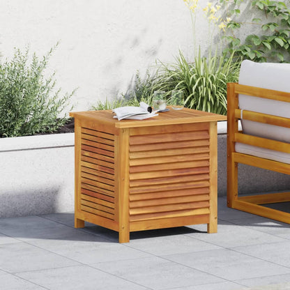 Acacia Wood Garden Storage Box with Louver 60x50x56 cm
