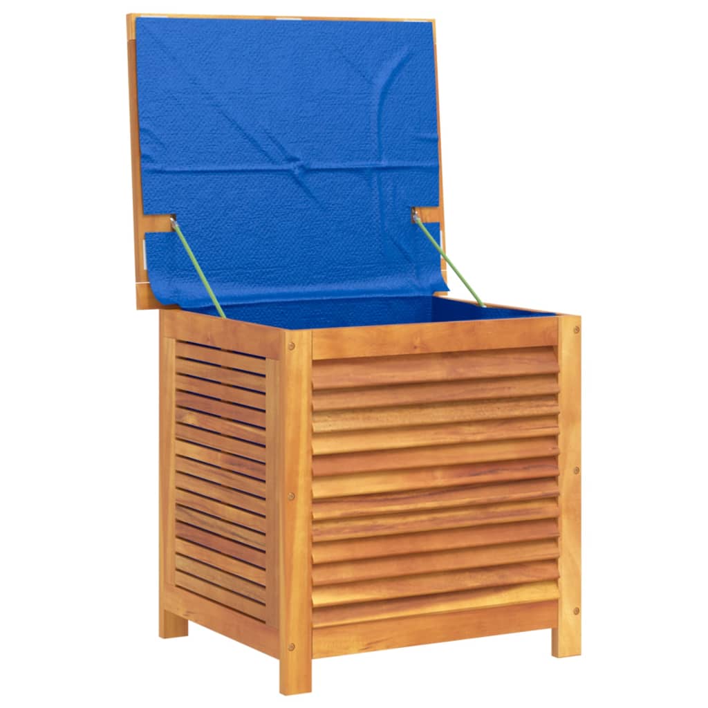 Acacia Wood Garden Storage Box with Louver 60x50x56 cm
