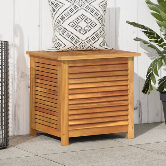 Acacia Wood Garden Storage Box with Louver 60x50x56 cm