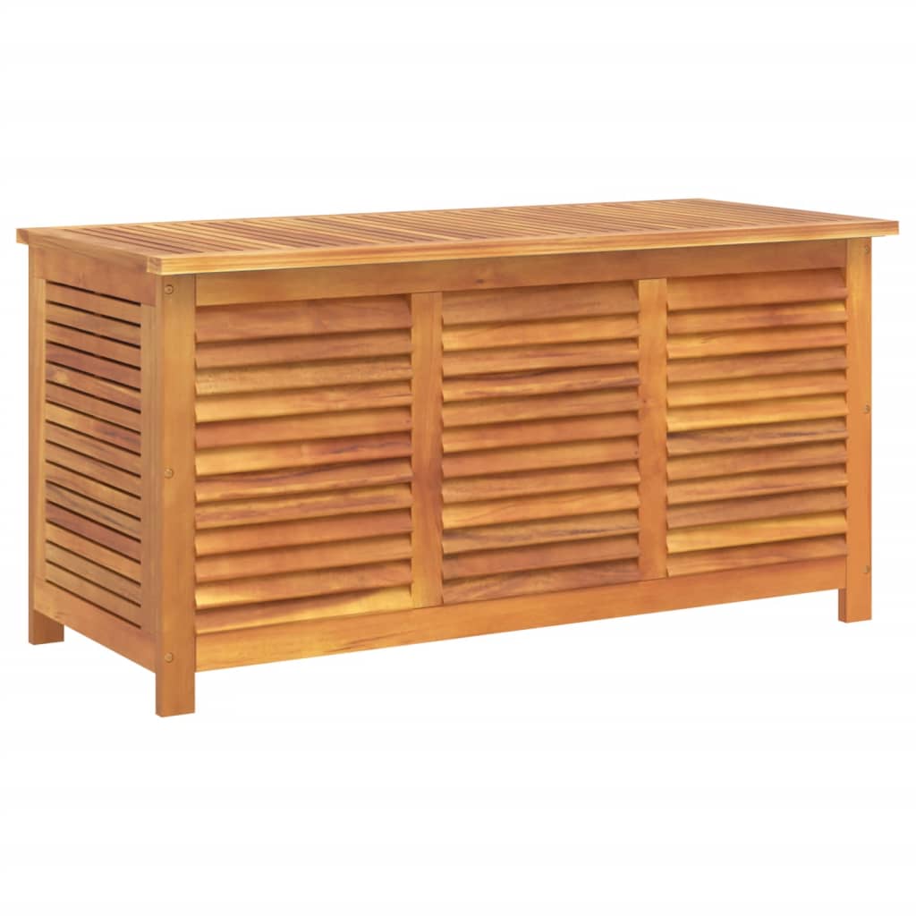 Acacia Wood Garden Storage Box with Louver 113x50x56 cm