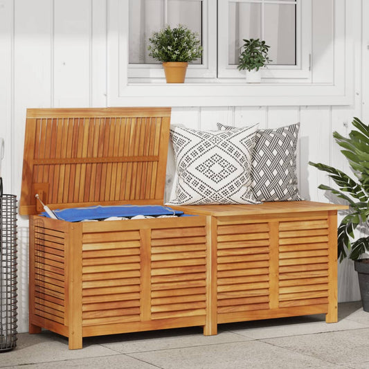 Acacia Wood Garden Storage Box with Louver 150x50x56 cm